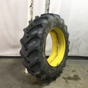 480/70R34 Goodyear Farm DT810 Super Traction R-1W on John Deere Yellow 12-Hole Waffle Wheel (Groups of 3 bolts) 65%
