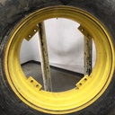 18.4/-38 Firestone Super All Traction II 23 R-1 on John Deere Yellow 8-Hole Rim with Clamp/Loop Style (groups of 2 bolts) 75%