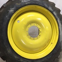 380/90R46 Goodyear Farm Ultra Sprayer R-1 on John Deere Yellow 12-Hole Bubble Disc 99%