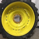 10"W x 42"D Waffle Wheel (Groups of 3 bolts) Rim with 10-Hole Center, John Deere Yellow