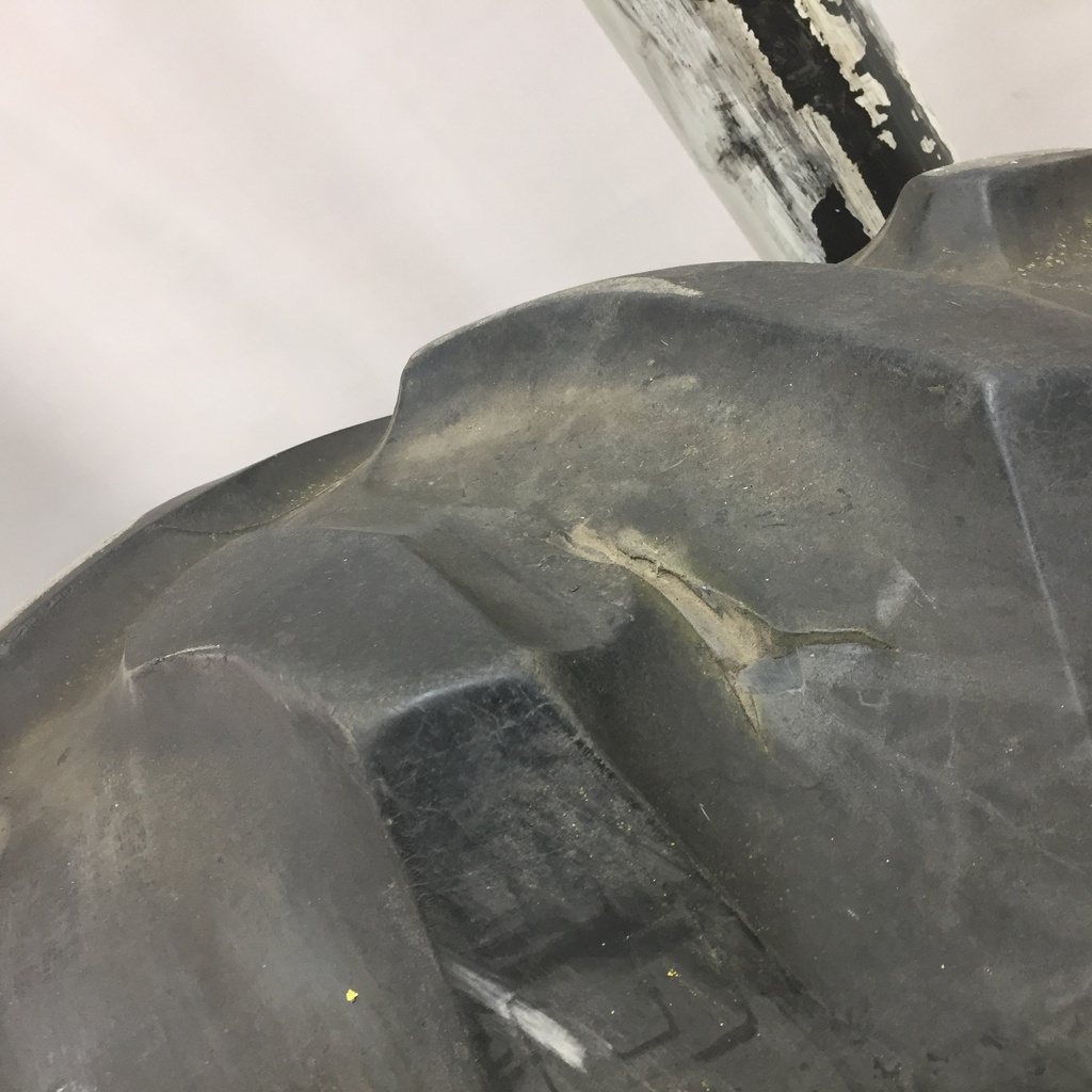 18.4/-34 Goodyear Farm Dyna Torque II R-1 on John Deere Yellow 0-Hole Double Bevel Ag 55%