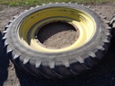 320/90R50 Michelin AgriBib Row Crop R-1W on John Deere Yellow 12-Hole Stub Disc 30%