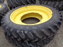 320/90R50 Firestone Radial 9000 R-1W on John Deere Yellow 12-Hole Stub Disc 75%