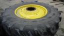 710/70R42 Firestone Radial All Traction DT R-1W on John Deere Yellow 10-Hole Formed Plate W/Weight Holes 45%