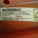 6"W x 16"D, Kubota Orange 8-Hole Formed Plate
