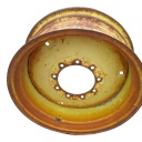10"W x 24"D, John Deere Yellow 9-Hole Stamped Plate