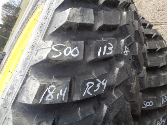480/80R34 Nokian TRI 2 R-1 on John Deere Yellow 8-Hole Formed Plate 99%