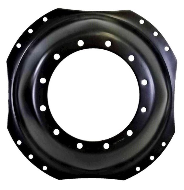 12-Hole Waffle Wheel (Groups of 3 bolts) Center for 34" Rim, Black