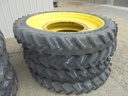 270/95R54 BKT Tires Agrimax RT 955 R-1W on John Deere Yellow 12-Hole Stub Disc 70%