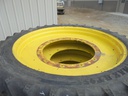 270/95R54 BKT Tires Agrimax RT 955 R-1W on John Deere Yellow 12-Hole Stub Disc 70%