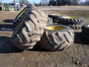 28/L-26 Goodyear Farm Dyna Torque II R-1 on John Deere Yellow 8-Hole Formed Plate 50%