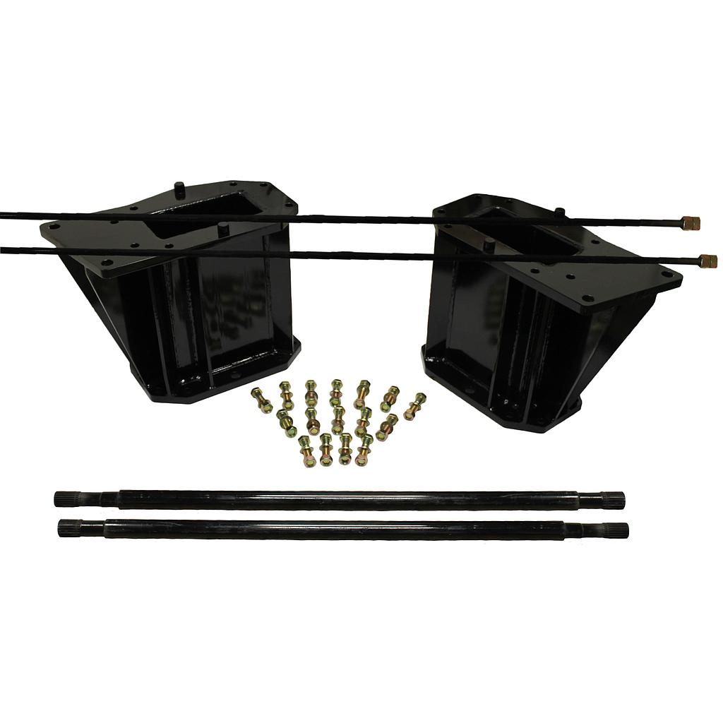 18.5"L Combine Frame Extension, w/Shafts, Hdw & Truss Rod, Case-IH Combine 7010*/7120* Series/New Holland ("D" Std 23/22 spline drive shafts), Black