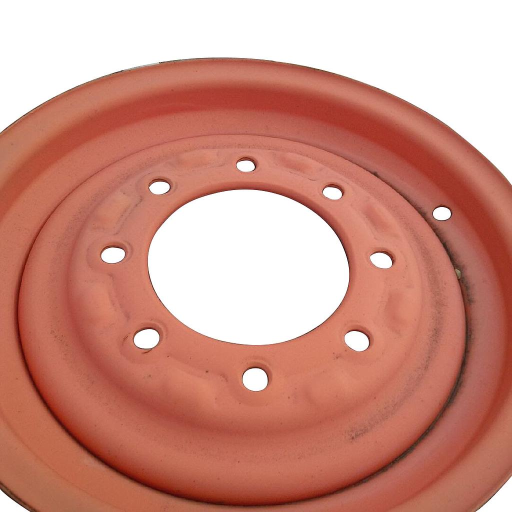 6"W x 16"D, Kubota Orange 8-Hole Formed Plate