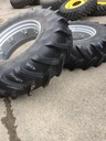 460/85R34 Firestone Performer 85 R-1W on Case IH Silver Mist 8-Hole Rim with Clamp/Loop Style