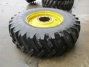 20.8/R34 Firestone Radial All Traction 23 R-1 on John Deere Yellow 10-Hole Formed Plate 80%
