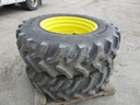 420/90R30 Goodyear Farm UltraTorque Radial R-1 on John Deere Yellow 12-Hole Waffle Wheel (Groups of 3 bolts) 80%