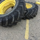 16.9/R28 Michelin AgriBib R-1W on John Deere Yellow 12-Hole Waffle Wheel (Groups of 3 bolts) 40%