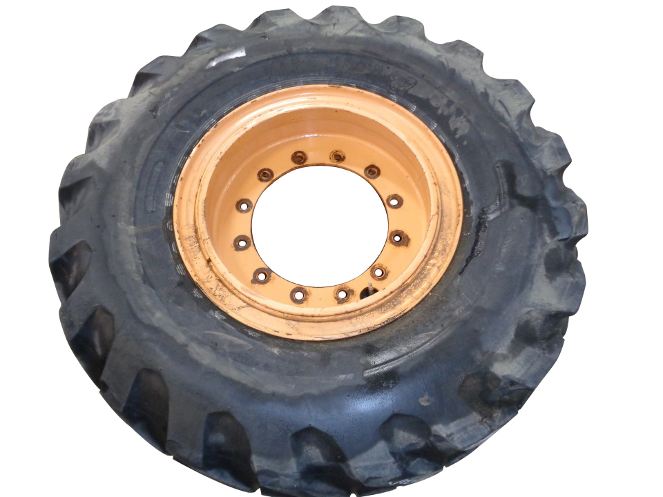 14.00/-24 Firestone Super Ground Grip G-2 on Cat Yellow 12-Hole Flat Plate 50%