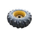 17.5/L-24 Titan Farm Industrial Tractor Lug R-4 on New Holland Yellow 8-Hole Formed Plate 99%
