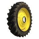 480/80R50 Goodyear Farm DT800 Super Traction R-1W on John Deere Yellow 10-Hole Formed Plate W/Weight Holes 99%