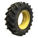 480/70R30 Continental HC70 R-1W on John Deere Yellow 8-Hole Rim with Clamp/U-Clamp (groups of 2 bolts) 95%