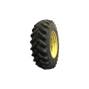 16.9/-30 Firestone Super All Traction II 23 R-1 on John Deere Yellow 8-Hole Rim with Clamp/U-Clamp (groups of 2 bolts) 95%