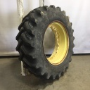 480/70R34 Firestone Radial 9000 R-1W on John Deere Yellow 12-Hole Waffle Wheel (Groups of 3 bolts) 55%