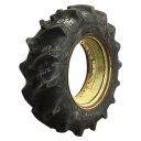 480/70R34 Goodyear Farm Special Sure Grip Radial TD8 R-2 on John Deere Yellow 12-Hole Waffle Wheel (Groups of 3 bolts) 70%