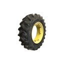 12.4/R24 Goodyear Farm Ultra Grip Radial R-1 on John Deere Yellow 8-Hole Rim with Clamp/U-Clamp (groups of 2 bolts) 90%
