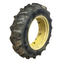 11.2/-24 Goodyear Farm Dura Torque R-1 on John Deere Yellow 6-Hole Rim with Clamp/Loop Style 65%