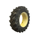 340/85R24 Firestone Radial All Traction DT R-1W on John Deere Yellow 8-Hole Rim with Clamp/U-Clamp (groups of 2 bolts) 65%