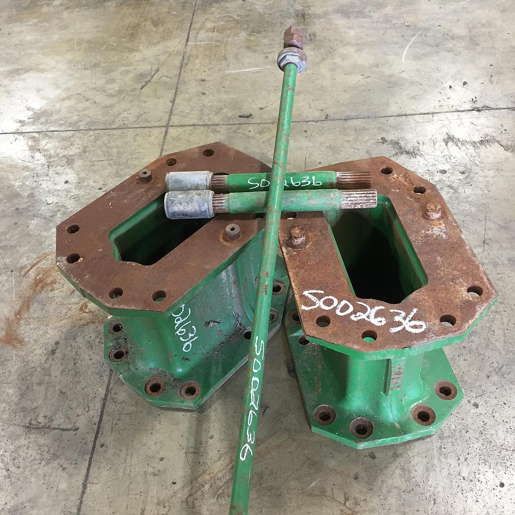 15.75"L Combine Frame Extension, w/Shafts & Truss Rod, no Hdw, John Deere Combine 9000STS/"S" Series ("B" Std 18/18 Spline Long/Short Drive Shafts), John Deere Green