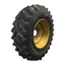 18.4/-30 Titan Farm Hi Traction Lug R-1 on Industrial Yellow  10-Hole Formed Plate 99%