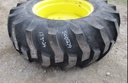 17.5/L-24 Titan Farm Industrial Tractor Lug R-4 on John Deere Yellow 8-Hole Formed Plate 99%