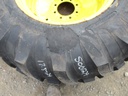 17.5/L-24 Titan Farm Industrial Tractor Lug R-4 on John Deere Yellow 8-Hole Formed Plate 99%