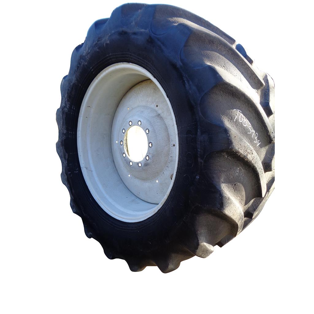 LSW 900/50R42 Goodyear Farm DT830 Optitrac R-1W on New Holland White 10-Hole Formed Plate 80%