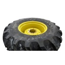 19.5/L-24 Goodyear Farm IT525 R-4 on John Deere Yellow 8-Hole Rim with Clamp/U-Clamp (groups of 2 bolts)