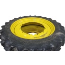 380/90R50 Goodyear Farm DT800 Optitrac R-1W on John Deere Yellow 12-Hole Stub Disc 75%