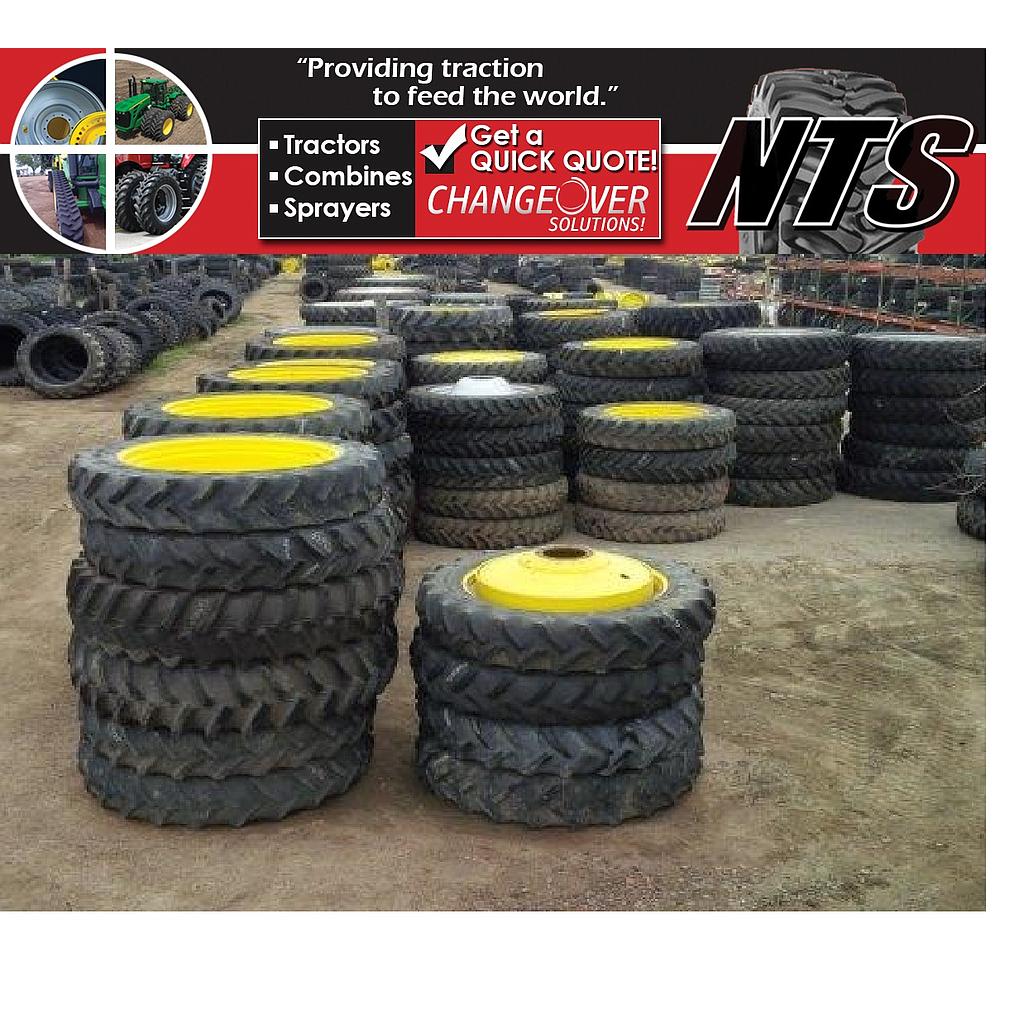 710/70R42 Alliance 365 Agristar HS R-1W on John Deere Yellow 12-Hole Stub Disc 75%