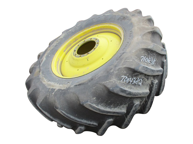 710/70R38 Goodyear Farm DT820 Super Traction R-1W on John Deere Yellow 10-Hole Formed Plate 60%