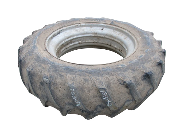 18.4/-42 Firestone All Traction Field & Road R-1 on Case IH Silver Mist 0-Hole Double Bevel 38" Cast 20%
