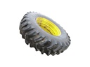 20.8/R34 Firestone Radial All Traction 23 R-1 on John Deere Yellow 0-Hole Double Bevel 34" Cast 80%