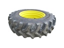 420/90R30 Goodyear Farm UltraTorque Radial R-1 on John Deere Yellow 12-Hole Waffle Wheel (Groups of 3 bolts) 80%