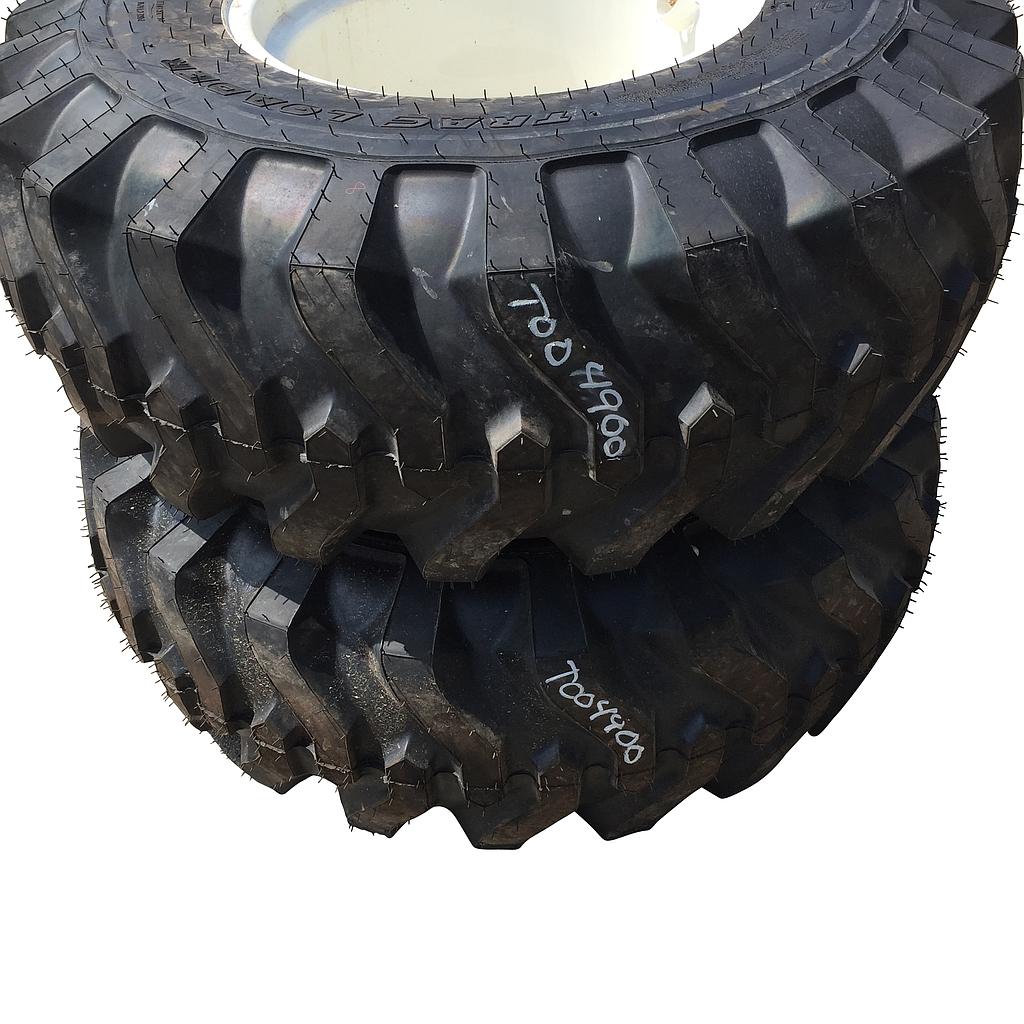 43/16.00-20 Titan Farm Trac Loader SS NHS  R-4 on White 6-Hole Formed Plate 99%