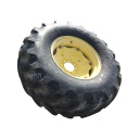 19.5/L-24 Goodyear Farm IT525 R-4 on John Deere Yellow 8-Hole Rim with Clamp/Loop Style 90%