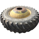 480/80R38 Goodyear Farm Dyna Torque Radial R-1 on John Deere Yellow 10-Hole Dolly Dual 55%