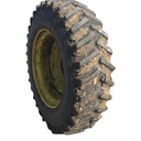 18.4/R42 Firestone Radial All Traction 23 R-1 on John Deere Yellow 10-Hole Straddle Dual 75%