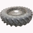 480/80R50 Goodyear Farm DT800 Super Traction R-1W on Case IH Silver Mist 10-Hole Formed Plate W/Weight Holes 80%
