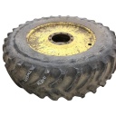 480/80R38 Goodyear Farm Dyna Torque Radial R-1 on John Deere Yellow 10-Hole Formed Plate W/Weight Holes 50%