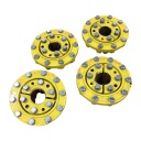 10-Hole Wedg-Lok OE Style, 3.937" (100mm) axle, John Deere Yellow